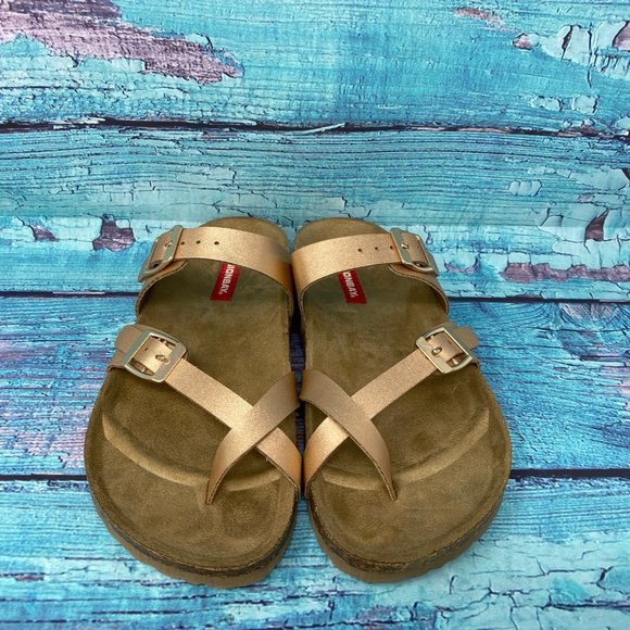 UNIONBAY Women's Melody Flat Sandal Rose Gold SZ 6 - Picture 3 of 9